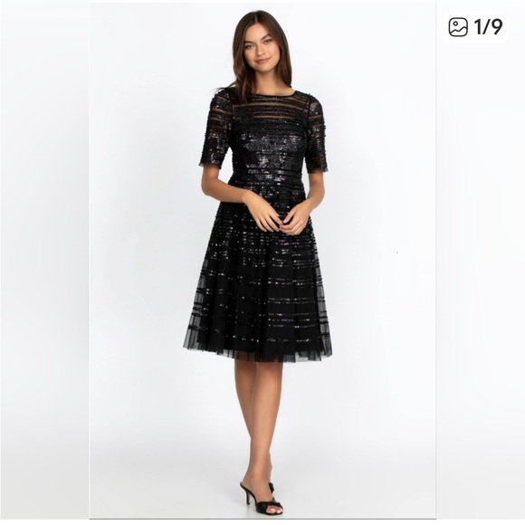 Johnny Was Dresses & Skirts - NWT Johnny Was Black Sequin Midi Dress